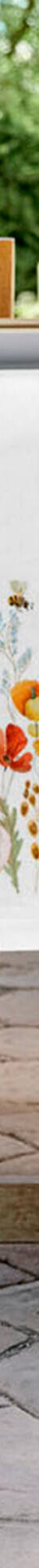 Nappe antitache imprimé floral (blanc / vert) Nappe antitache imprimé floral (blanc / vert)
